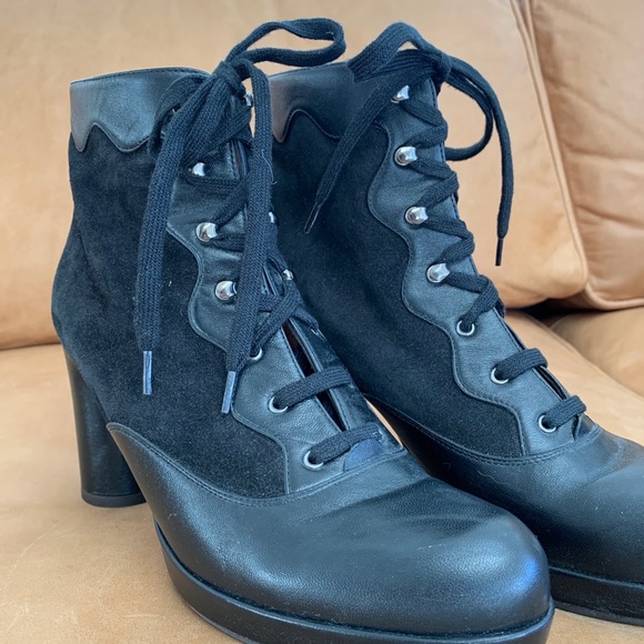 Chie Mihara lace up suede leather boot - 40 - Picture 2 of 6